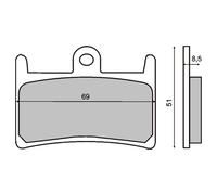 Rms Pastiglie Freno Sinterizzate Yamha Mt-09 Tracer 225101063