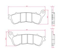 Rms Plaquettes De Frein Frittées Honda Sh 300cc 225103813