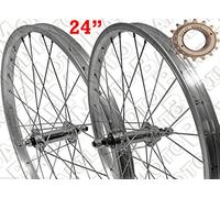RMS Ruota/Cerchio Anteriore + Posteriore Bici GRAZIELLA 24" x 1.75 + PIGNONE Z18