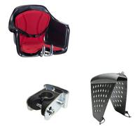 RMS Seggiolino H T P per Bambini Anteriore Milù, Grigio, per Bici. (Nero/Rosso)