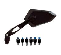 Grafix Specchietti retrovisori RMS 122771690 - Coppia universale pieghevole con adattatori Argento