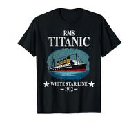 RMS TITANIC White Star Line Cruise Ship 1912 Ragazzi Ragazze Bambini Maglietta