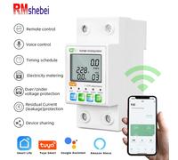 RMshebei Tuya Smart WiFi Interruttore automatico 220V 2P 63A Interruttore di temporizzazione del telecomando Protezione da sovraccarico e perdite di sovratensione