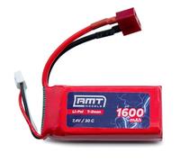 RMT Models Batteria LiPo 7,4 V 1600 mAh | 2S 30C Softpack | Connettore T-Dean JST-XH bilanciatore | 69 × 34 × 19 mm 90 g | energia di ricambio | RC Auto Boot Crawler Truck carro armato aereo Drone