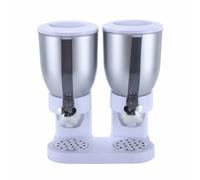 RMWHGDUL Dispenser per Cereali Due Scomparti Facile da Usare Grande Capacità per Stazione Colazione, Area Self-Service Alimentare, Argento 4L Doppio