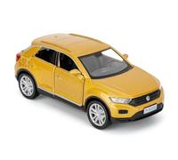 RMZ City Volkswagen T-ROC SUV modello auto, 1/36 scala casting zinco lega giocattolo auto per bambini, tirare indietro veicoli per bambini ragazzi ragazze regalo (dorato)