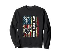 RN live love guarire - Bandiera americana infermiera per donne e ragazze migliore Felpa