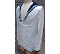 Rn Middy Jumper Classe 2 a C II Bianco British Marinai Divisa Top Tutti Taglie -