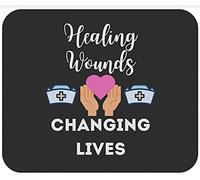 RN Wound Care Nurse Healing Wounds Changing Lives Nursing Medic Mouse Pad Comodo Tappetino Scrivania Portatile Tappetino per Mouse for Casa Lavoro Ufficio 25X30Cm