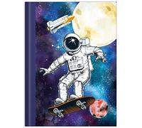 RNK - Verlag 46786 Taccuino "Skatonaut" in bianco DIN A4, con 96 fogli 70 g/m², 1 confezione da 100 carte