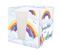 RNK - Verlag 46789 - Blocco note Rainbow con 900 fogli, 92 x 92 x 92 mm, 1 pz.