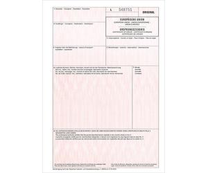 RNKVERLAG 2269L - Certificato di origine - modulo rosso, 2 fogli singoli, DIN A4, 50 pezzi