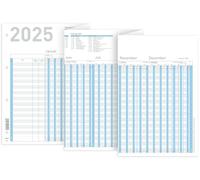 RNKVERLAG 2910/25-10 - Planner per le vacanze 2025, 10 calendari 1000 x 297 mm, con date di vacanza, festività legali e regionali, fino a 26 dipendenti, piegati in formato DIN A4