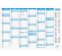 RNKVERLAG 2912/25 - Calendario lavagna 2025 in formato DIN A4 orizzontale, 25 ca