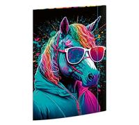 RNKVERLAG 46337 - Cartella Neon 240 x 330 mm, 3 pezzi, cartella per documenti DIN A4, con chiusura elastica