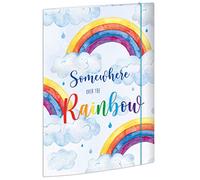 RNKVERLAG Over The Rainbow 46331 - Cartellina portadocumenti, 240 x 330 mm, formato DIN A4, con elastico, 1 pezzo
