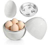 RNPKZ Cuociuova per microonde con 4 uova, cuociuova a microonde, in alluminio, per il microonde, progettato per un uso domestico, sano e sicuro per la colazione