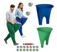 RNPKZ Granny Pants Yard Game, gioco di lancio con 12 palline e 1 pompa per palloncini, ideale per feste, feste in giardino, riunioni di famiglia, team building, feste, blu, verde