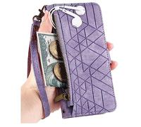 Rnrieyta Miagon Cerniera Portafoglio Custodia per Samsung Galaxy A34 5G,Magnetica Geometria Cover Protettiva Libro con Porta Carte Flip Caso con Cinturino da Polso