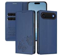 Rnrieyta per iPhone Air RFID Custodia Protettiva Libro PU Pelle Antiurto Portafoglio Goffrato Farfalle Cover Slot per Carte Supporto Stand Regolabile Magnetica