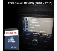 RNS 310 V12 Europa occidentale Montaggio per auto Passat B7 (3C) dal 2010 al 2015 Mappa Copertura scheda SD Liechtenstein Luxemburgo Monacom