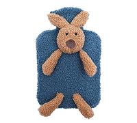 RNSUNH Borsa dell'acqua calda con coperchio in PVC da 1 l con copertura per coniglio, borsa dell'acqua calda per alleviare il dolore, crampi, schiena, collo, piedi, crampi mestruali