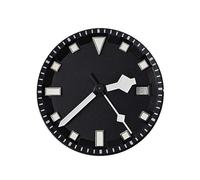 RNSZKIPJ 31 mm adatto per quadrante Tudor verde luminoso figure geometriche calendario singolo adatto per orologi con movimento NH35 accessori, Colore unico, Blue blue and white needle