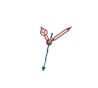 RNSZKIPJ Accessori per orologi con bordo rosso, lancette bianche a tre pin e verde luminoso, adatto per movimento NH35/36/4R/7S, Rosso Bordo Bianco Fulmine Blu Secondi, 12.5mm