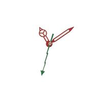 RNSZKIPJ Accessori per orologi con bordo rosso, lancette bianche a tre pin e verde luminoso, adatto per movimento NH35/36/4R/7S, Rosso Bordo Bianco Fulmine Verde Secondi, 12.5mm