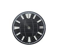 RNSZKIPJ Accessori per orologi letterale sole modello granata quadrante modificato verde luminoso Fit per NH35/36 4R36 movimento, Borchiette argentate, colore nero, misura unica