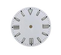 RNSZKIPJ Accessori per orologi modificati modello sole quadrante bar chiodo verde luminoso lettering adatto per il movimento NH35/8215/2836, Superficie bianca della sabbia del chiodo del triangolo di