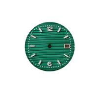 RNSZKIPJ Accessori per orologi, numeri in oro rosa da 30,5 mm, con chiodi e lettere verdi luminose, adatti per il montaggio di movimento NH35/36, Unghie Rosa Verde, 30.5mm