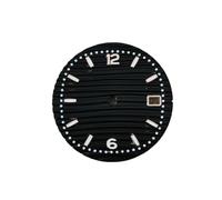 RNSZKIPJ Accessori per orologi, numeri in oro rosa da 30,5 mm, con chiodi e lettere verdi luminose, adatti per il montaggio di movimento NH35/36, Unghie Nere, 30.5mm