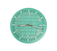 RNSZKIPJ Accessori per orologi quadrante da 32 mm con scritta a granulo/lancette verdi luminose, può essere dotato di movimento NH35/36/4R/7S, Ago per lettere azzurre, 0mm