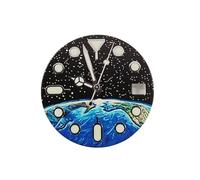 RNSZKIPJ Cielo stellato Terra Letteralmente 28.5MM Verde Luminoso Metallo Quadrante Ago Adatto per NH35/36 Movimento, Earthletting+finegreenluminoushands, misura unica