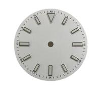 RNSZKIPJ Guarda accessori modello sole quadrante bar chiodo verde luminoso lettering adatto per NH35/8215/2836 movimento, Farina Bianca Sabbia Romana, 28.5MM