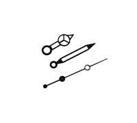 RNSZKIPJ Nuovi accessori per orologio a tre pin colore lancette vuote senza luminoso, adatto per movimento NH35/36/4R/7S, Mani nere schelet, 12.5cm