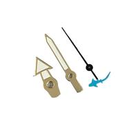 RNSZKIPJ Puntatore a tre aghi bianco con bordo dorato con pesci verdi luminosi e secondi, adatto per movimento NH35/36/4R/7S, 812.512.5mm Bordo Oro Bianco Pesce Blu, 12.5mm