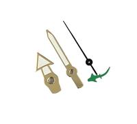 RNSZKIPJ Puntatore a tre aghi bianco con bordo dorato con pesci verdi luminosi e secondi, adatto per movimento NH35/36/4R/7S, 812.512.5mm Bordo Oro Bianco Verde Pesce, 12.5mm