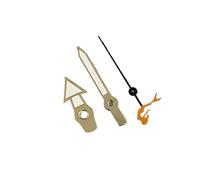 RNSZKIPJ Puntatore a tre aghi bianco con bordo dorato con pesci verdi luminosi e secondi, adatto per movimento NH35/36/4R/7S, 812.512.5mm Bordo Oro Bianco Arancione Sirena Seconda, 12.5mm