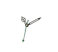 RNSZKIPJ Puntatore nero bordo bianco tre pin orologio ago verde luminoso adatto per movimento NH35/36/4R/7S, Bordo Bianco Fulmine Verde Secondi, 12mm