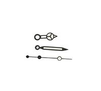 RNSZKIPJ Puntatore nero bordo bianco tre pin orologio ago verde luminoso adatto per movimento NH35/36/4R/7S, Bordo Bianco Nero Secondi, 12mm