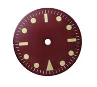 RNSZKIPJ Quadrante 4 quadranti 4 pin letteralmente 28,5 mm verde luminoso adatto per movimento 2824 2813, Borgogna, misura unica