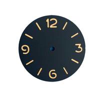 RNSZKIPJ Quadrante dell'orologio letteralmente 38,8 mm Sandwich quadrante nero adatto per manuale ETA 6497 6498, Nero , misura unica