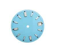 RNSZKIPJ Quadrante luminoso dell'orologio dello smalto degli accessori dell'orologio di 28.5MM per il movimento NH35/36/4R, Azzurro-28,5, misura unica