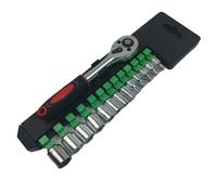 RNSZKIPJ Strumento di riparazione automatica da 14 pezzi con combinazione di chiavi a cricchetto da 1/4 Set completo di hardware per la casa all'ingrosso (Xiaofei 14-pieceset-verde)