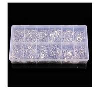 RNUMLIGH 1110 pezzi/set 10 in 1 assortiti non isolati terminali ad anello a U in ottone kit assortimento connettori for cavi a forcella a crimpare