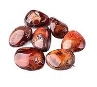 RNUMLIGH 1PC Naturale Agata Rossa Pietra di Cristallo Geode Sardonice Pietra Preziosa Lucido Palm di Roccia Craft Decor cristalli e pietre (Color : 40-50mm, Size : One Size)