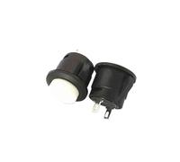 RNUMLIGH 5PCS WHITE Cassette Inching Switch Button Switch Button R13-507 16mm Round Since the reset switch