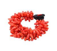 RNUMLIGH 8" 5 Strands Orange Coral Bracelet For Women